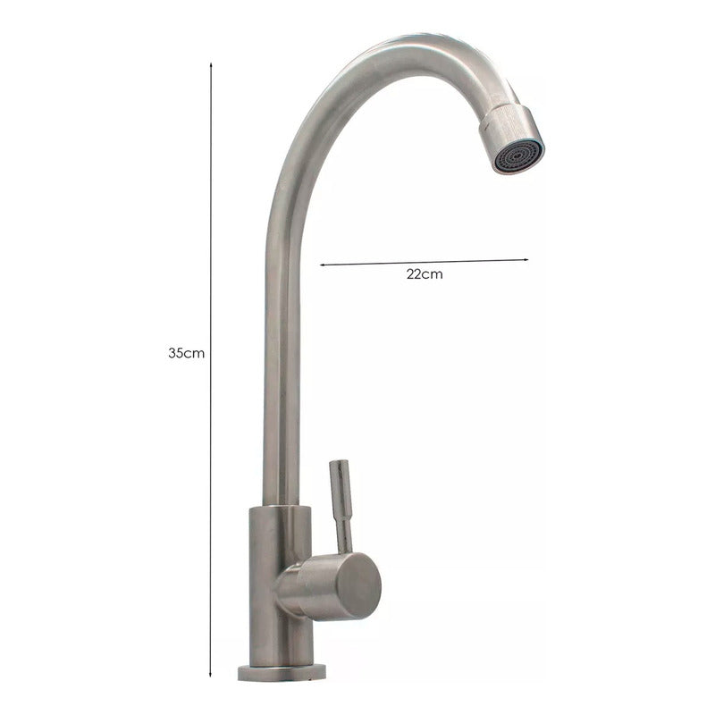 Llave Lavaplatos Agua Fria Cuello En L