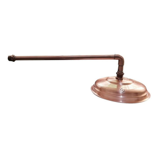Ducha Vintage Cobre Natural 20cm Con Tubo