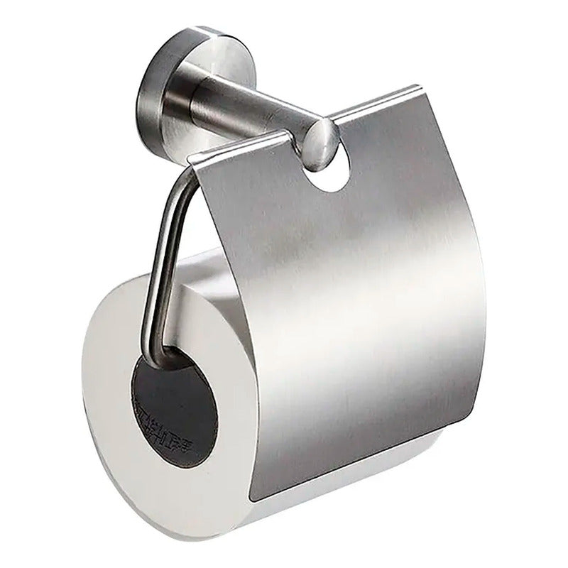 Porta Rollo Para Baño Metálico Satinado