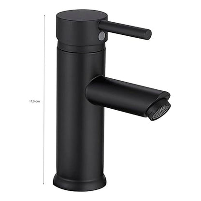 Griferia Lavamanos Monocontrol Negro Mate Lujo Poste Baja