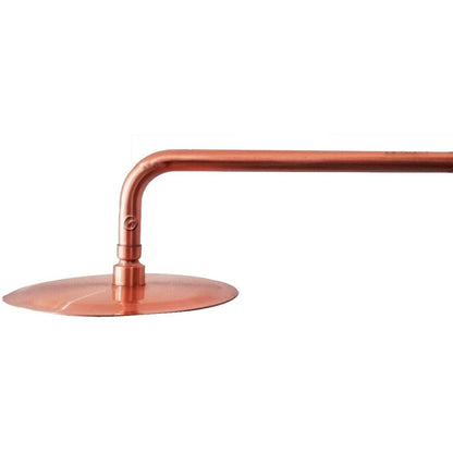 Ducha Vintage 25cm Cobre Natural Con Tubo