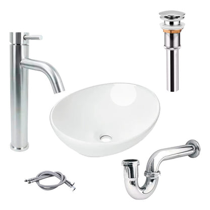 Combo Lavamanos Canoa+griferia Monocontrol+push+sifon Gf12