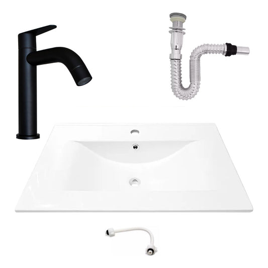 Kit Placa Lavamanos 71*46.5cm+griferia Agua Fria+push Flex.9