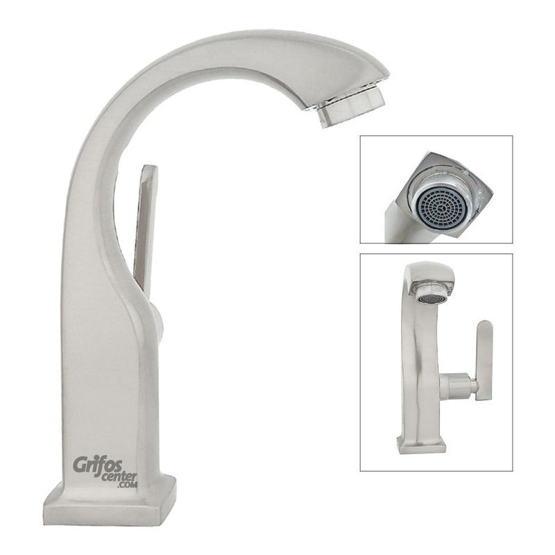 Llave Lavamanos Baja Cisne Satin