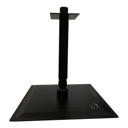 Mono Control Cuadrado Negro + Ducha 30x30cm A Techo