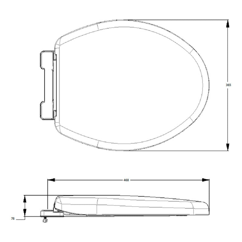 Asiento Sanitario Blanco  Alongado Active Corona