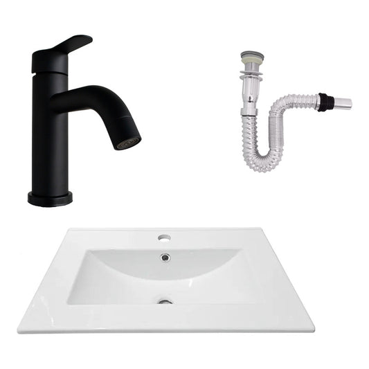 Kit Placa Lavamanos 61*40cm+griferia Monocontrol+push Flex26