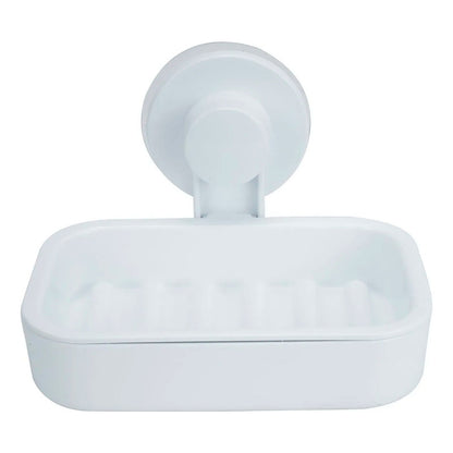 Jabonera Para Baño Con Ventosa Blanco