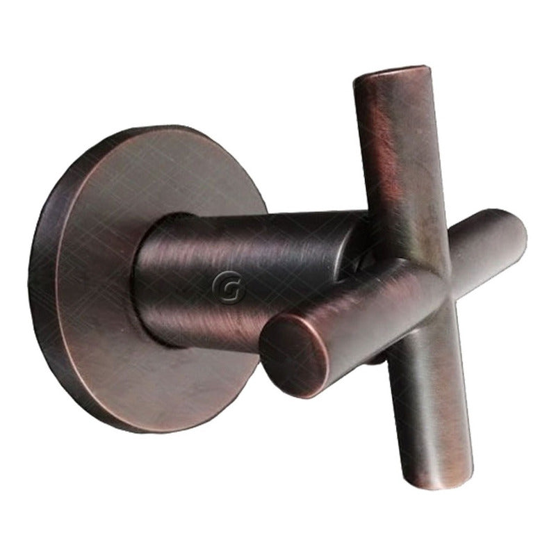 Registro Tipo Cruceta Para Ducha Cobre Oscuro