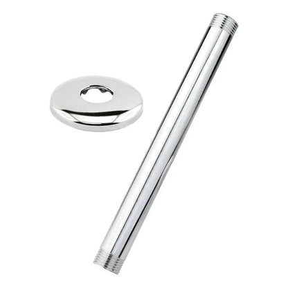 Brazo A Techo De Ducha Redondo 25cm Metal Cromo Brillante