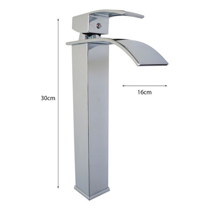 Grifería Llave Monocontrol Cascada Alta Cromada