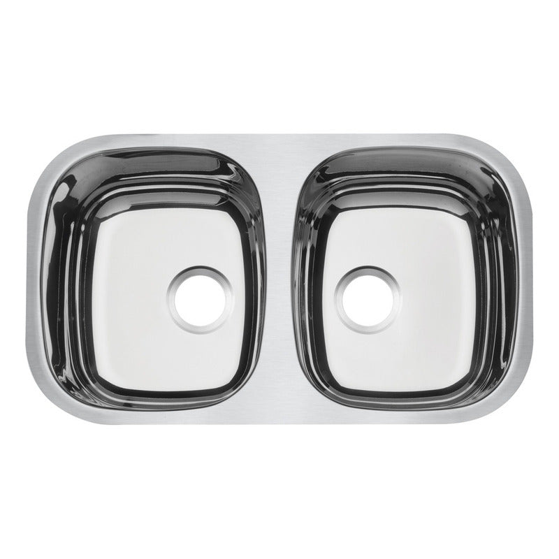 Lavaplatos Doble Redondo Tramontina Alto Brillo