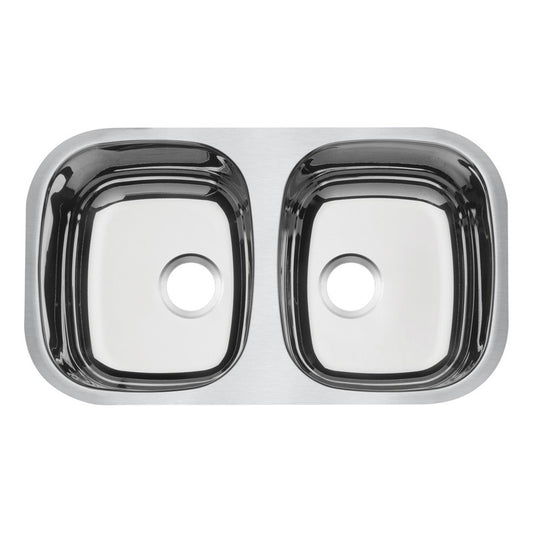 Lavaplatos Doble Redondo Tramontina Alto Brillo