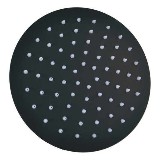 Regadera Ducha Negro Mate Redonda 12 Pulgadas