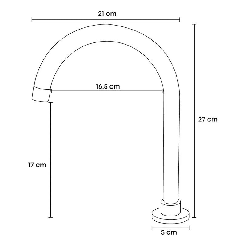 Cuello Vertical Fijo Largo Para Valvula De Pedal.