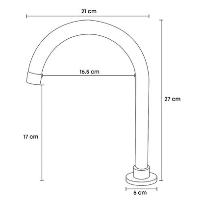 Cuello Vertical Fijo Largo Para Valvula De Pedal.
