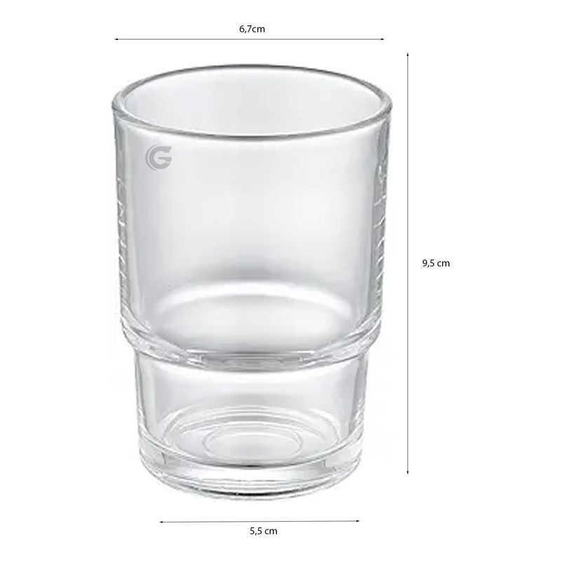 Repuesto Plato Jabonera + Vaso Cepillera Transparente/opaco