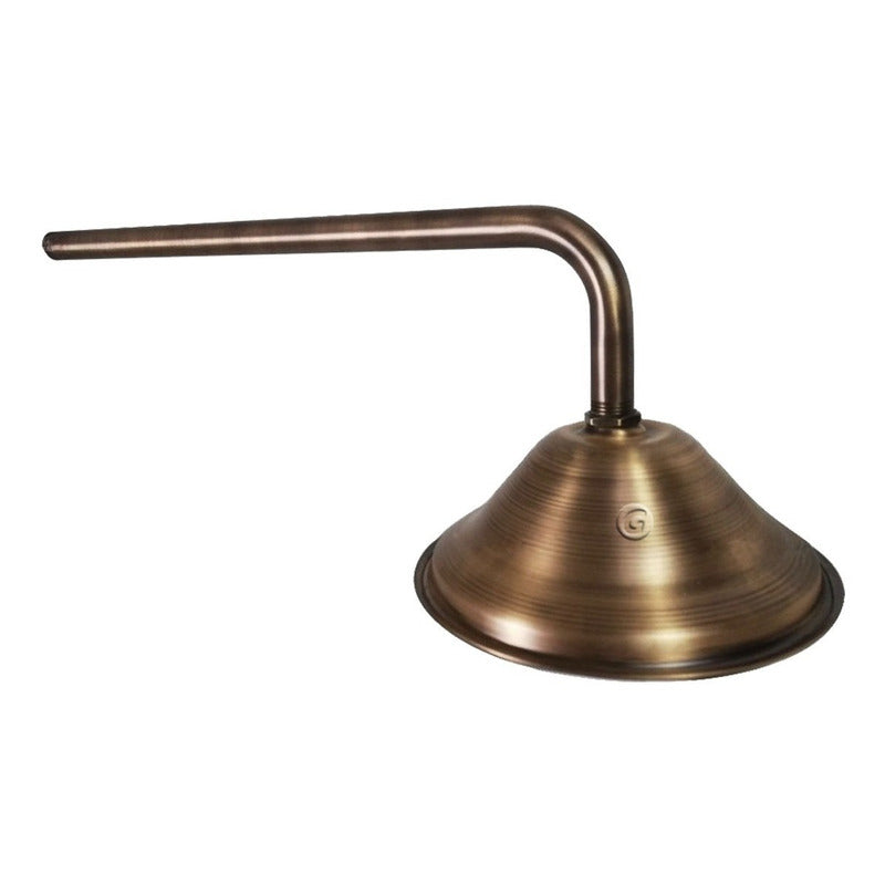 Ducha 20cm Bronce Antiguo Con Tubo Vintage