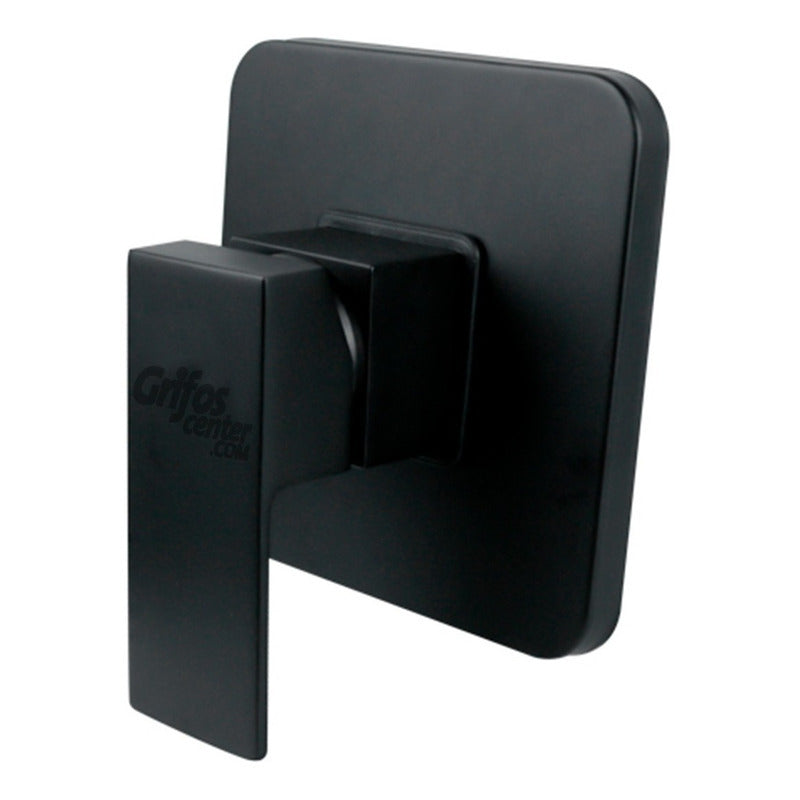 Registro Mezclador De Ducha Cuadrado Negro