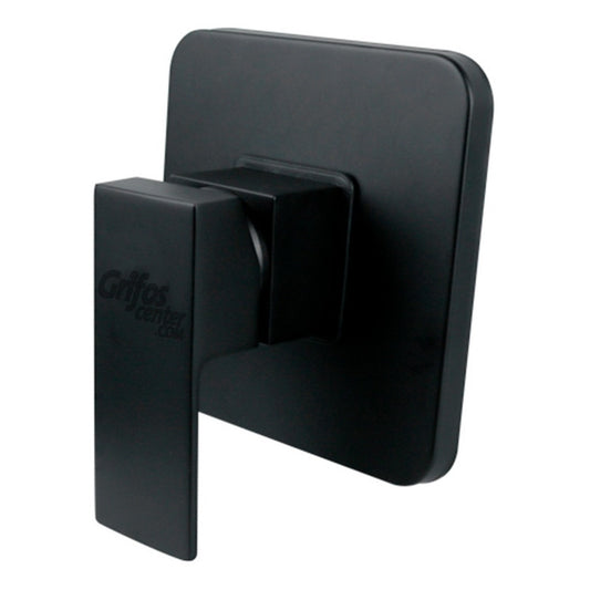 Registro Mezclador De Ducha Cuadrado Negro