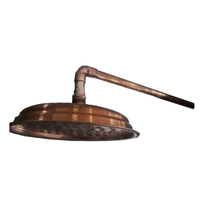 Ducha En Cobre 14cm Con Tubo Vintage