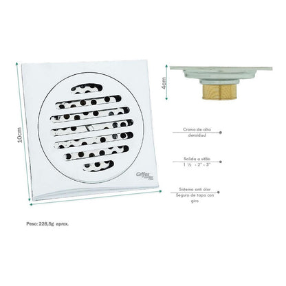 Rejilla Cuadrada Tipo Ladrillo Bronce