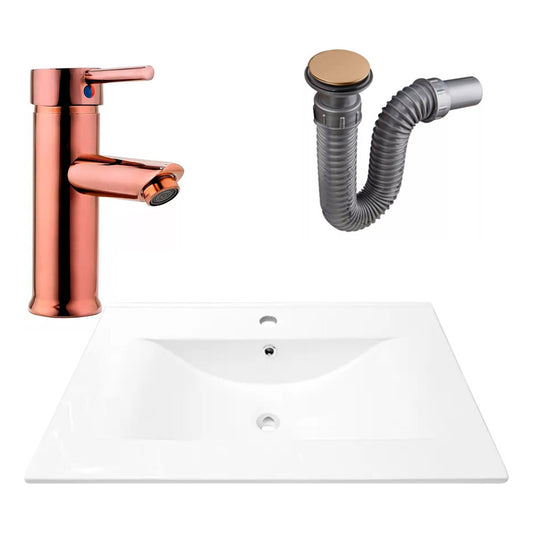 Combo Placa Lavamanos 71*46,5cm+grifo Monocontrol+push Rose2