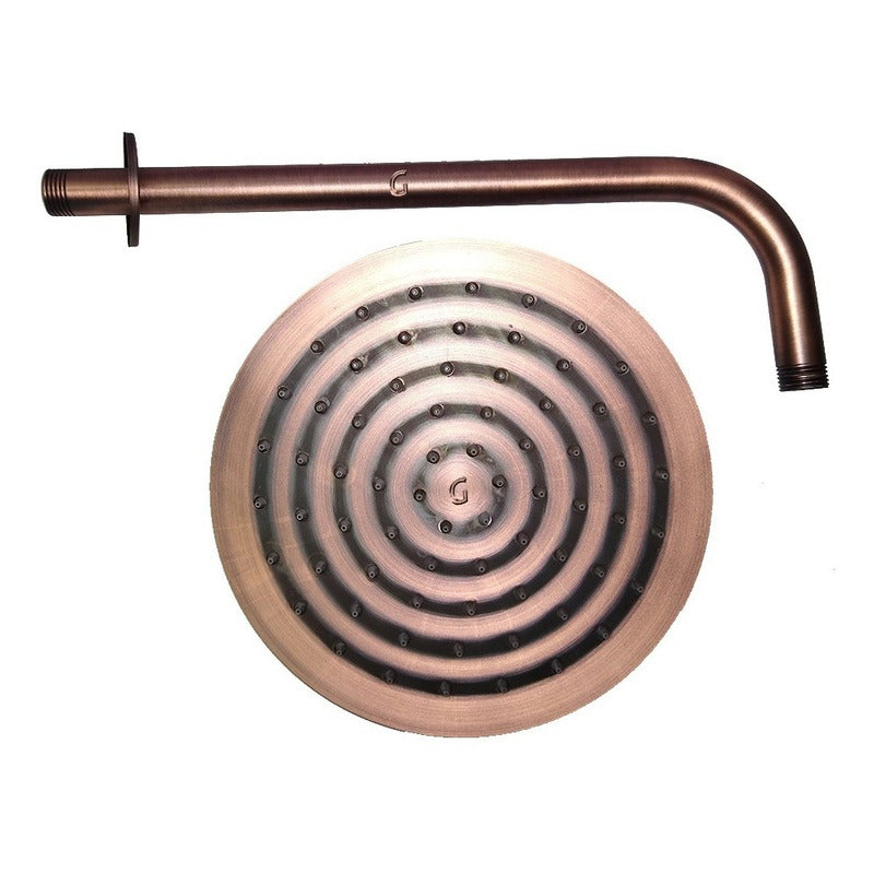 Ducha Slim 30cm Cobre Antiguo Con Tubo ,vitage