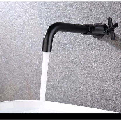 Llave Para Lavamanos De Pared Vintage Negra