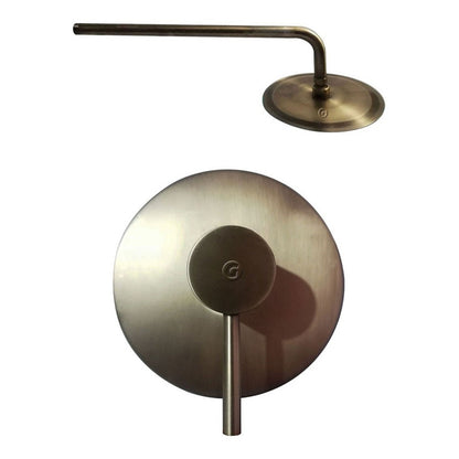 Ducha Monomando Bronce Antiguo + Ducha 20cm