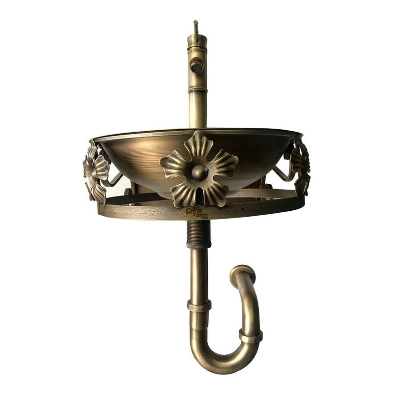 Juego De Lavamanos Completo Vintage Bronce