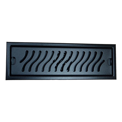 Rejilla De Piso Ranurada 30x10cm Negro Mate