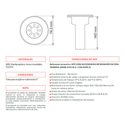 Tapon Metalico Cromado Plateado Gricol