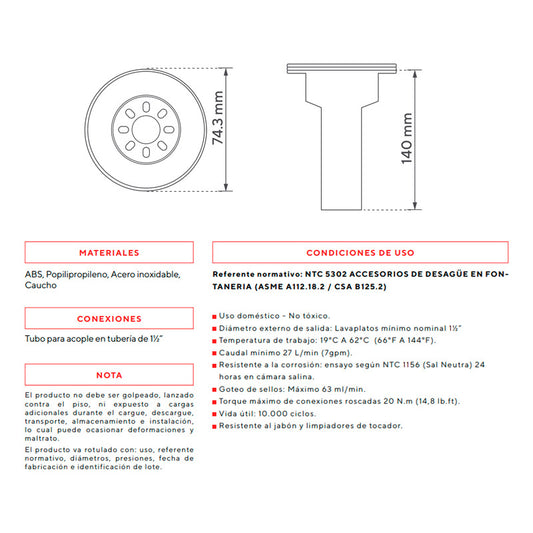 Tapon Metalico Cromado Plateado Gricol