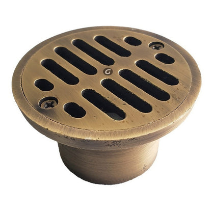 Rejilla Sifón De Piso De 3x2 Cobre Antiguo Vitage