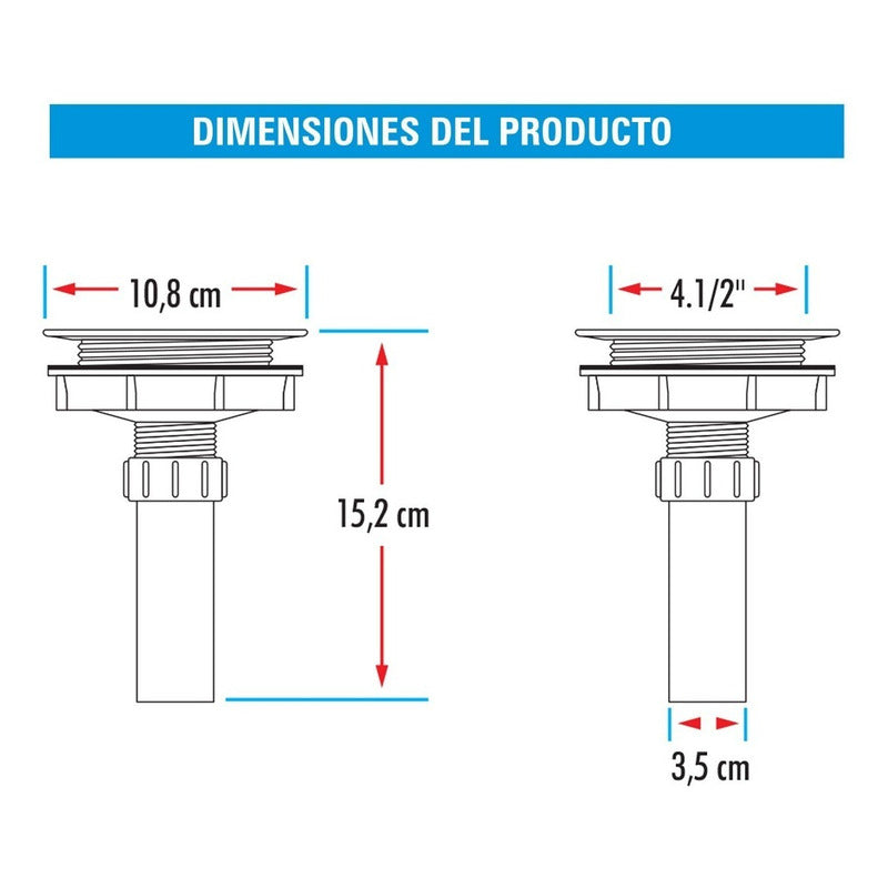 Canastilla Lavaplatos Plástica 4 1/2 Acabado Brillante Color Blanco
