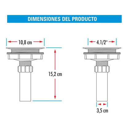 Canastilla Lavaplatos Plástica 4 1/2 Acabado Brillante Color Blanco