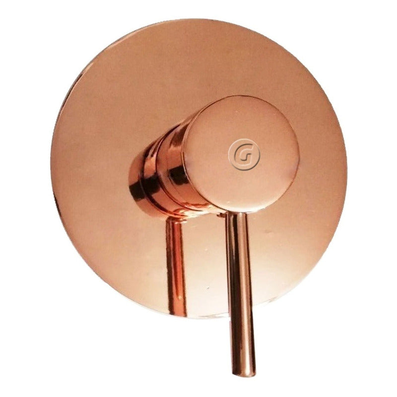 Mezclador Monocontrol Circular Para Ducha Cobre Gold