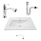 Kit Placa Lavam. 61*46.5cm+griferia Agua Fria+push Flex.16