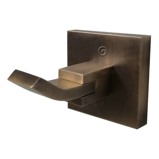Toallero Percha Vintage Bronce Antiguo Cuadrado