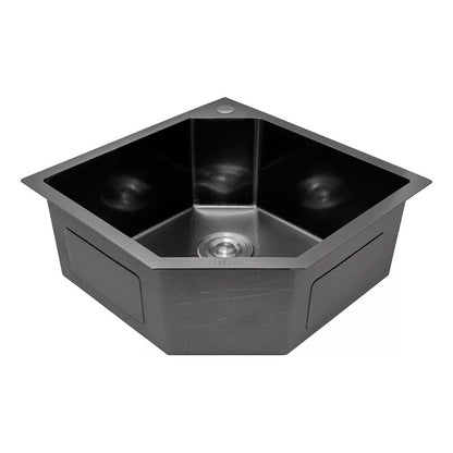 Lavaplatos Esquinero Negro 50x50cm Acero 304