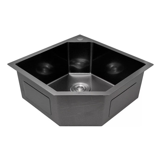 Lavaplatos Esquinero Negro 50x50cm Acero 304