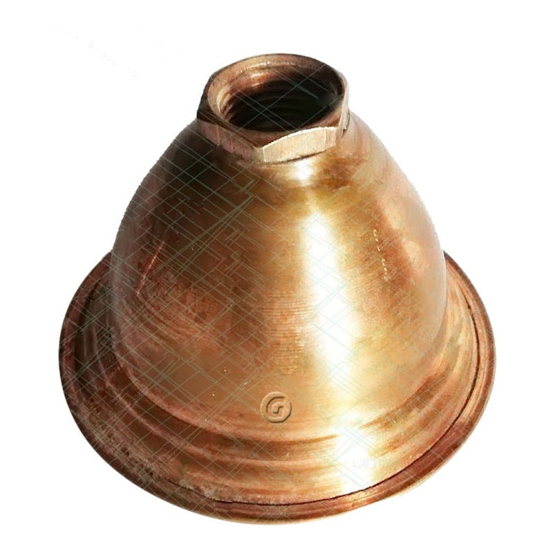 Ducha Circular 9.5cm En Cobre Con Tubo A Pared