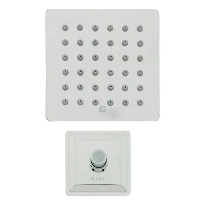 Ducha Cuadrada Acero 304-4 PuLG