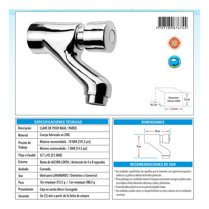 Llave Tipo Push