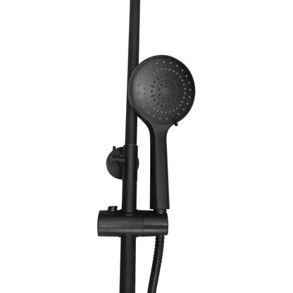 Columna De Ducha Baño Alta Negro Mate