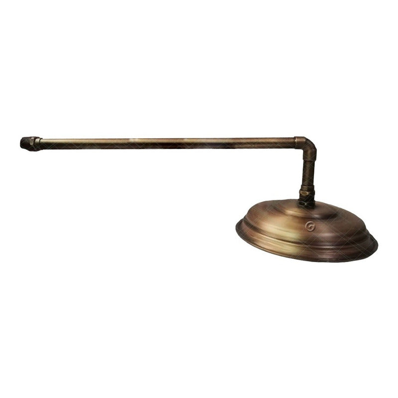 Ducha Circular Con Tubo A Pared Y Registro Cobre Antiguo