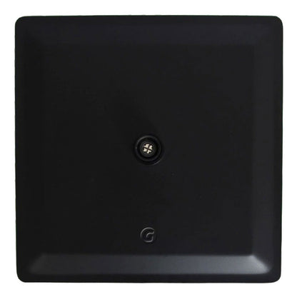 Ducha Cuadrada 20x20 En Acero Color Negro Tubo Redondo