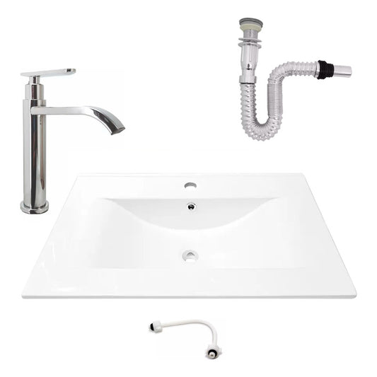 Kit Placa Lavamanos 71*46.5cm+griferia Agua Fria+push Flex.1