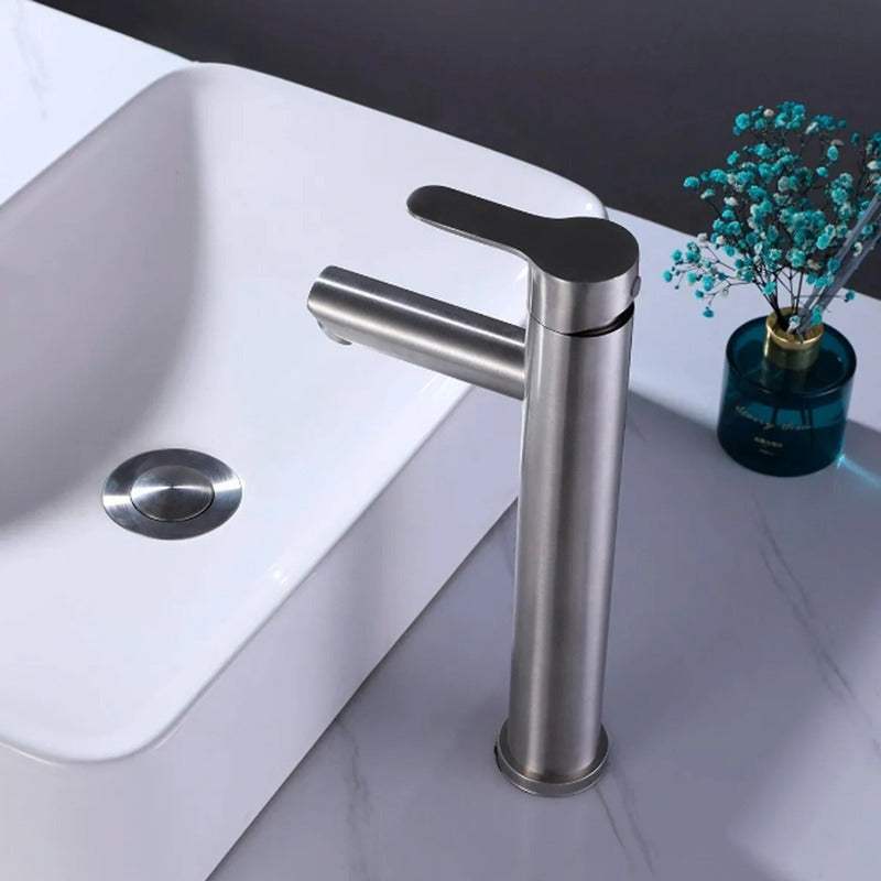 Griferia Monocontrol Lavamanos Alta En Acero Inox.304